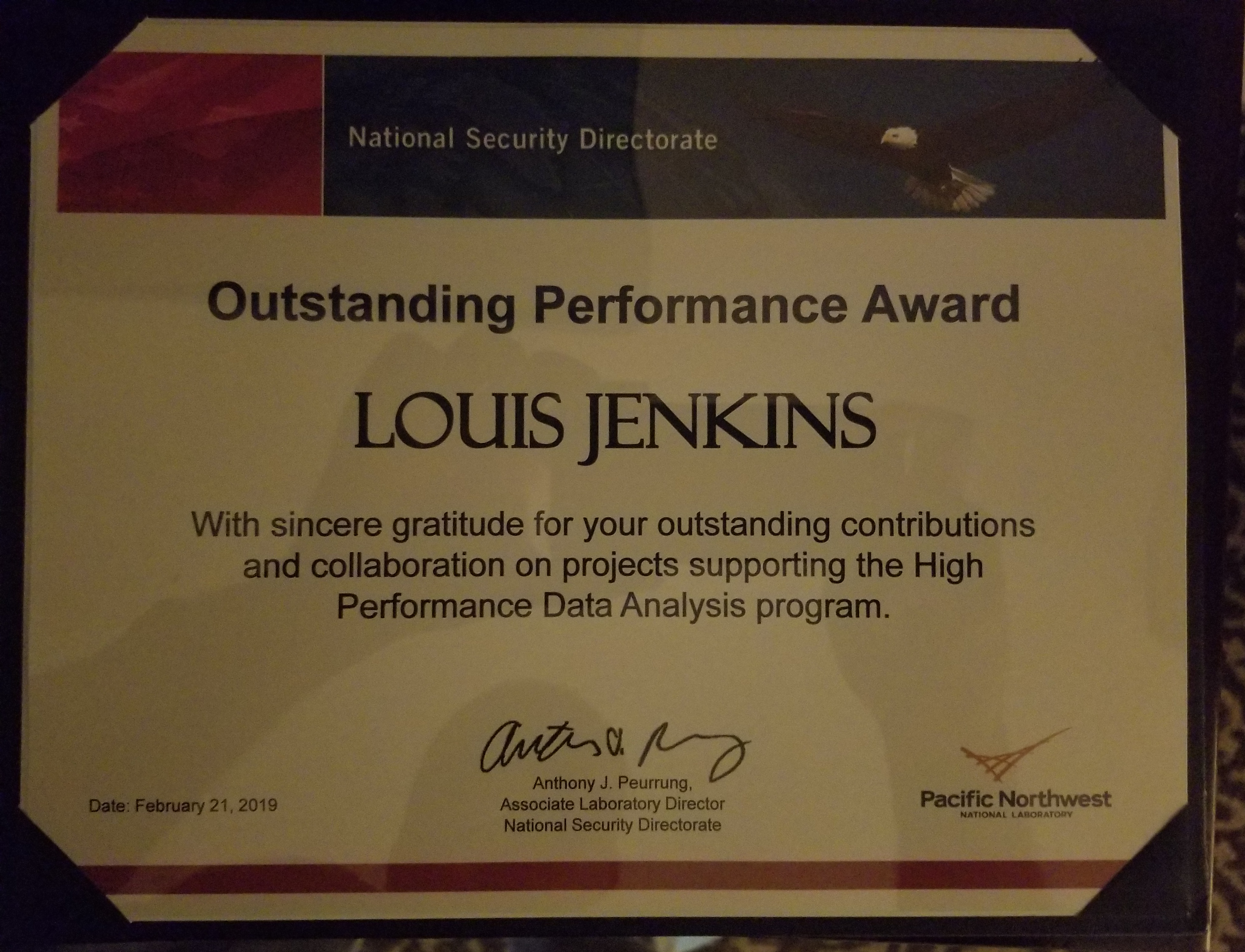 Outstanding Performance Award